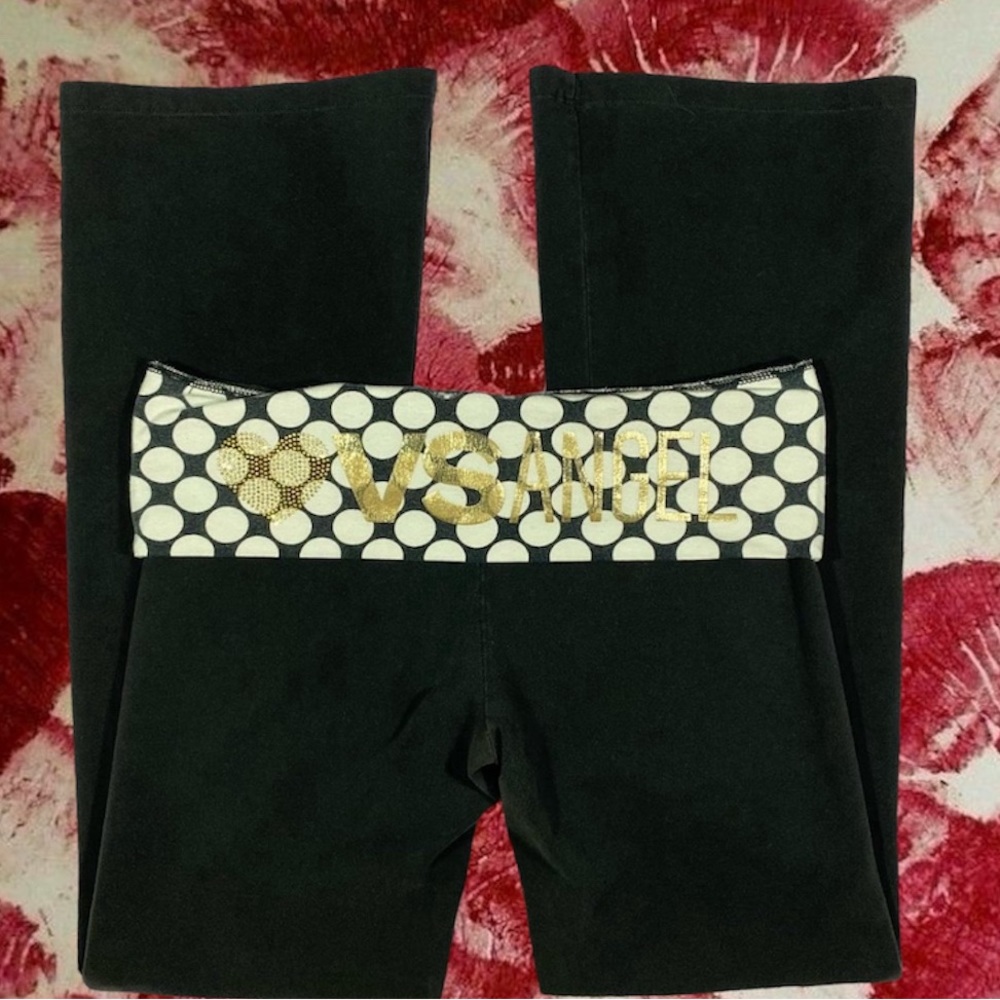 VS ANGEL POLKA DOT FOLDOVER YOGA PANTS 🪽